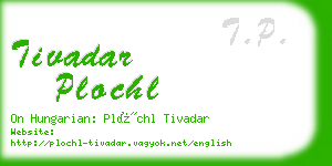 tivadar plochl business card